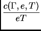 $ c(\Gamma,e,T)$